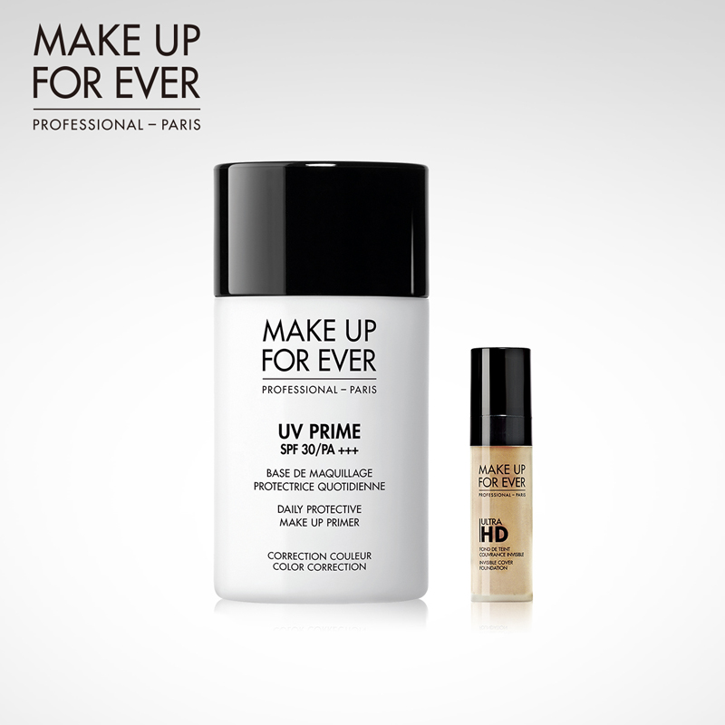 【聚名品】MAKE UP FOR EVER双重防晒隔离妆前乳赠全新HD粉底液