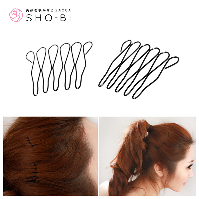 SHO-BI 日本原装进口伸缩型发梳插梳 刘海梳 隐形盘发饰品