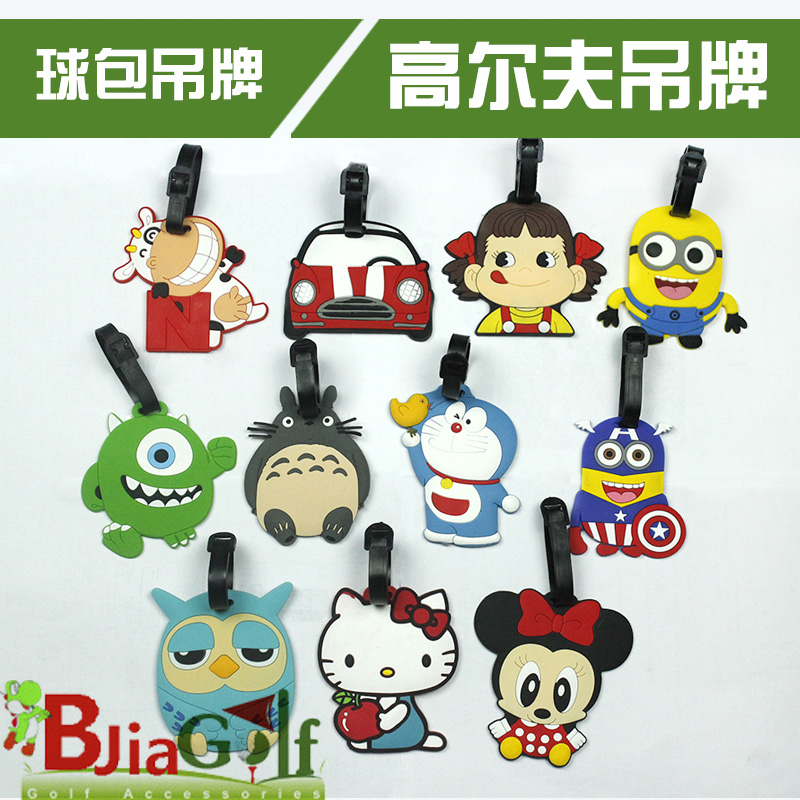 Golf bag tag nameplate luggage tag golf personal use silicone cartoon tag storage bag store recommended promotion