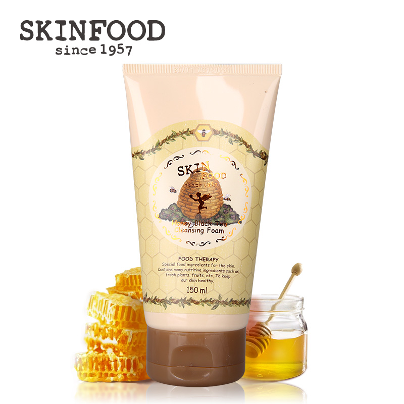 skinfood思亲肤蜂蜜红茶润泽洁面乳控油祛痘 保湿补水深层清洁