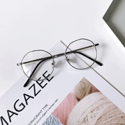 Kim loại siêu nhẹ hình bầu dục khung phẳng gương nữ nghệ thuật retro nhỏ kính tươi khung nam không gây dị ứng mặt nhỏ thủy triều