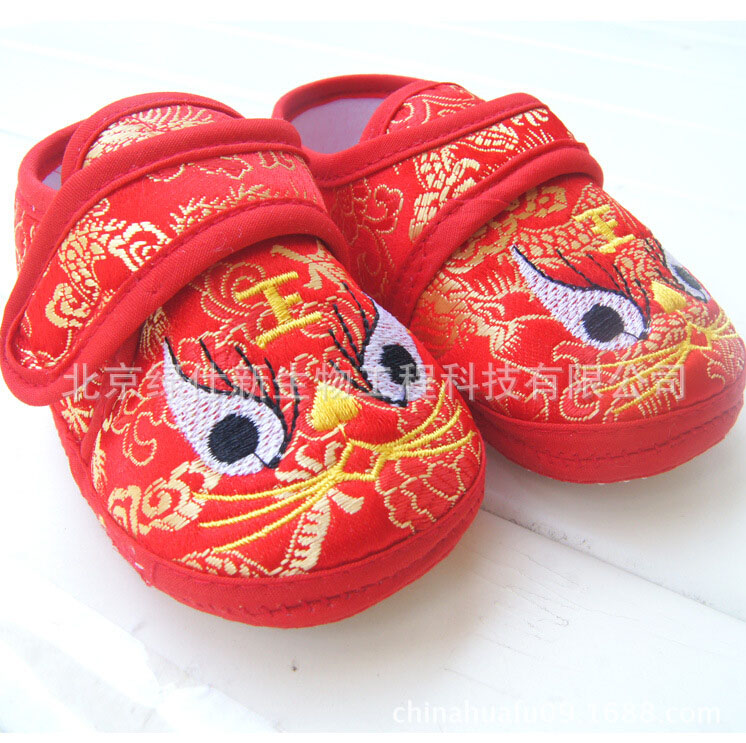 Baby tiger head school walking shoes baby non-slip soft bottom shoes male and female baby single shoe tiger head shoes full moon