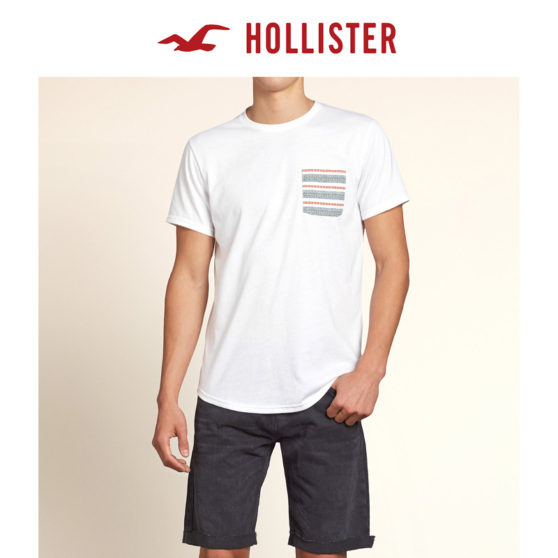 Hollister 图案口袋 T 恤 男 101551