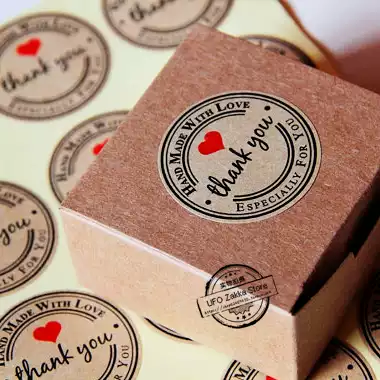 Valentine's Day Sticker Love Handmade Kraft Paper Sealing Sticker Decoration Sticker Gift Sticker 360 Sticker Price