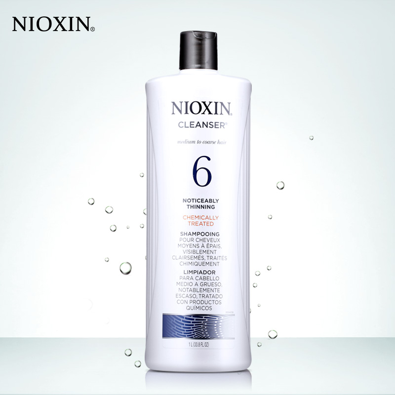 美国进口 Nioxin俪康丝6号防脱生发洗发水1L大量脱发无硅油洗发露