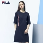 FILA Fila nữ váy chính thức đích thực mới ngắn tay váy hình học thiết kế đồ họa thể thao ăn mặc nữ quan ao the thao nu