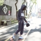 Corduroy chín điểm quần harem phụ nữ ulzzang mùa thu và mùa đông cộng với nhung dày sinh viên trung tính chân thường quần cà rốt thời trang nữ Quần Harem