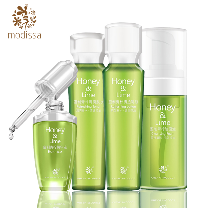 MODiSSA/梦迪莎蜜制青柠套装洗护肤4件套 控油保湿爽肤水乳精华液
