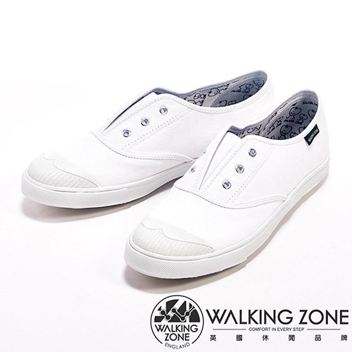 WALKING ZONE 懒人帆布休闲走路鞋女鞋-白台湾官网直邮进口