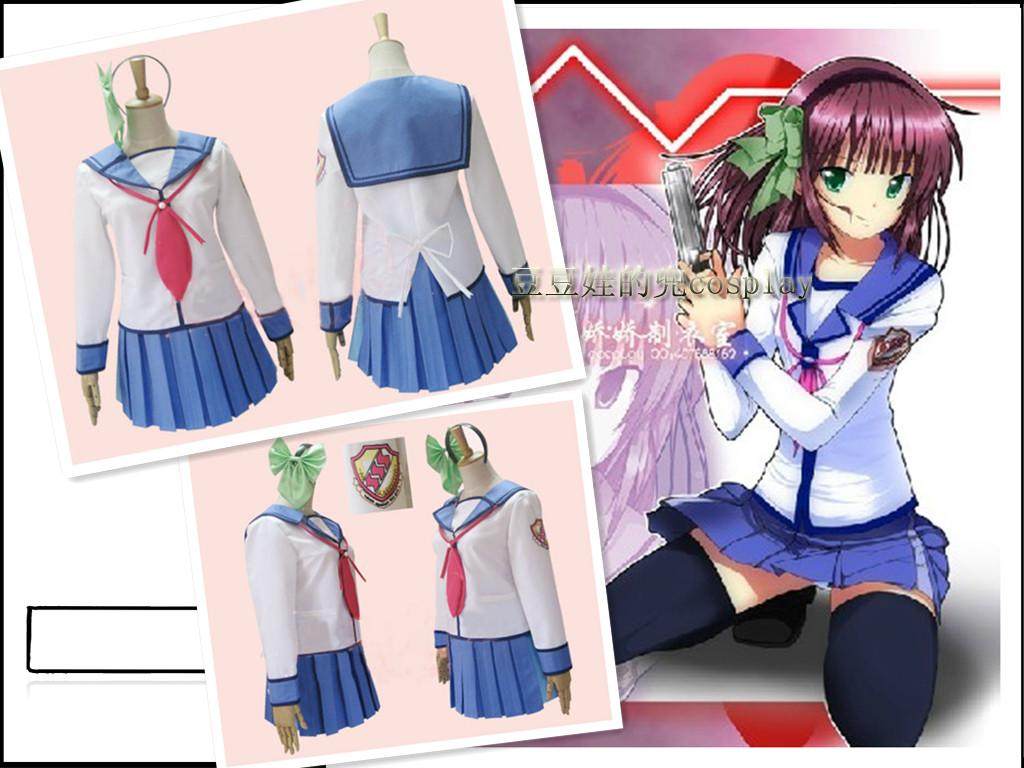 cosplay Cartoon Animation Game Angel's Heartbeat Rock Jersey Numb School Uniform Original Free Mail Custom for the Mariners