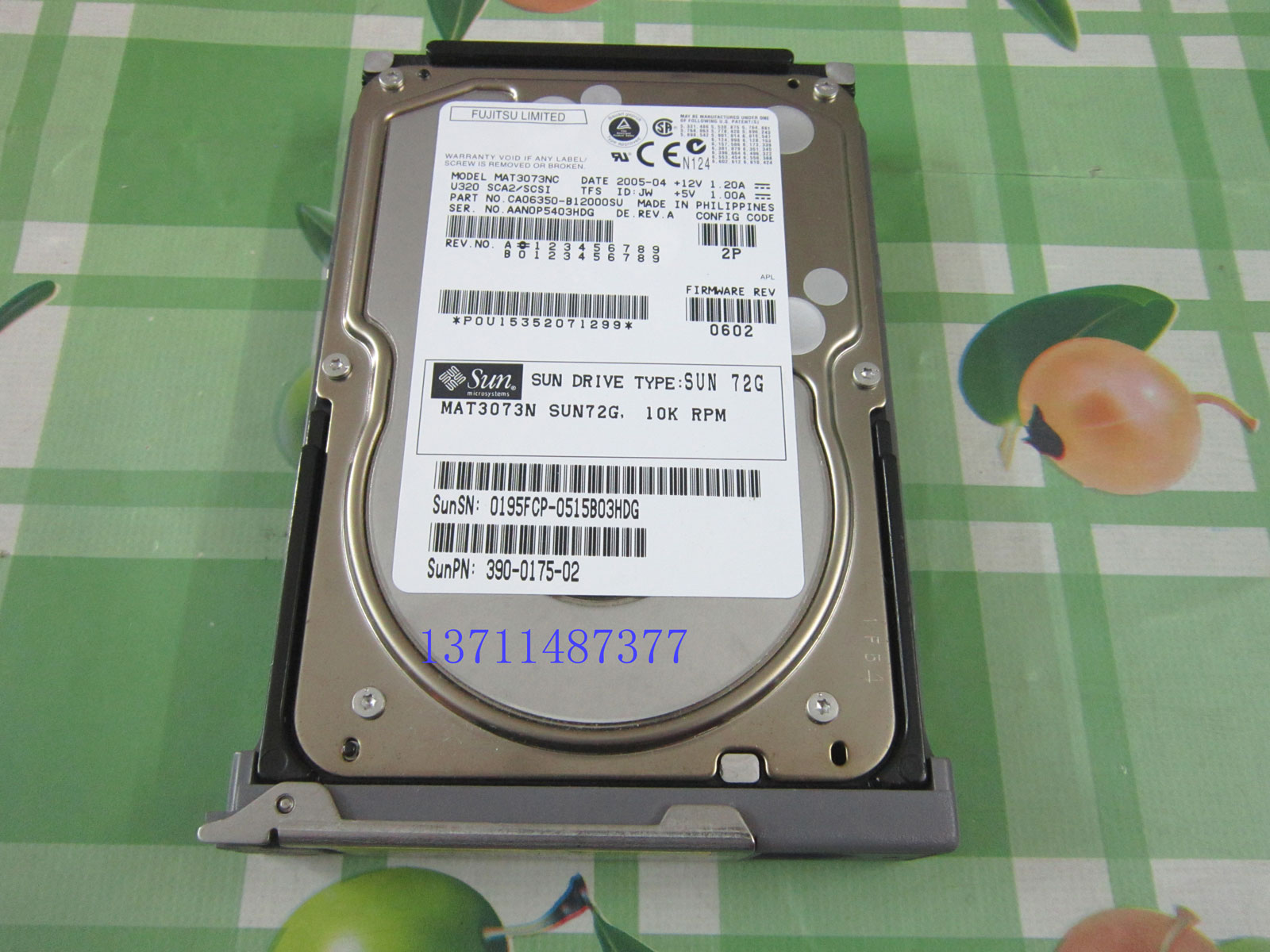 SUN X5263A 540-5455 72G 73GB MAT3073NC 10K SCSI hard disk 390-0175