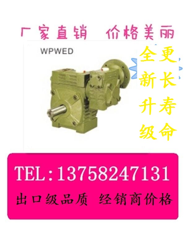 Manufacturer Direct WPWED Worm Gear Worm Rod Reducer Vertical Bipolar Reducer Gear Box can be matched with motor