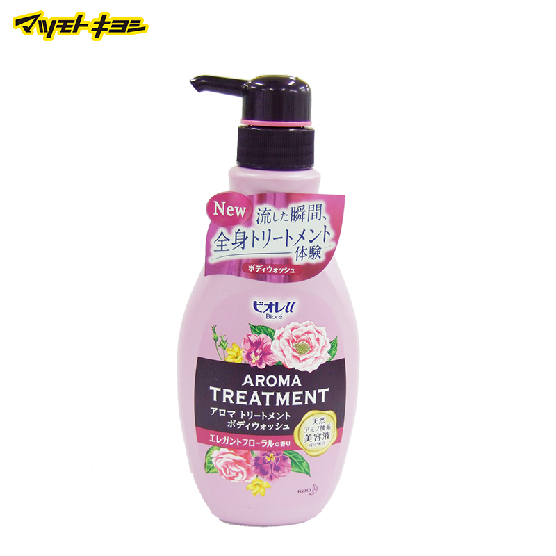 日本松本清直邮 Biore碧柔ｕ 芳香保湿护理沐浴露 雅致花香480ml