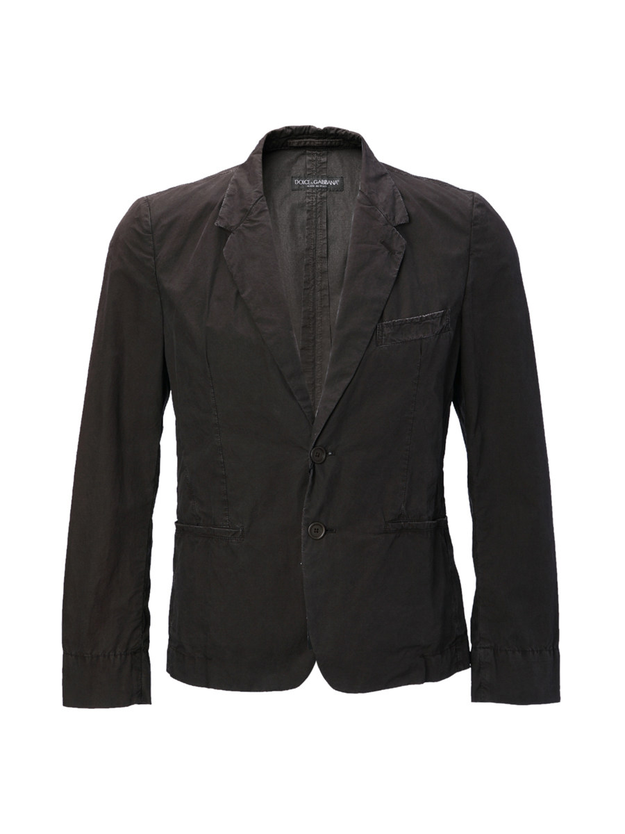 Dolce&Gabbana 黑色平驳领两粒扣饰休闲外套
