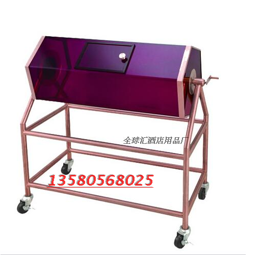 Hand Shake Rose Gold Pumping Box Acrylic Lottery box Titanium Alloy Transparent Drawing box Scroll of the jackpot