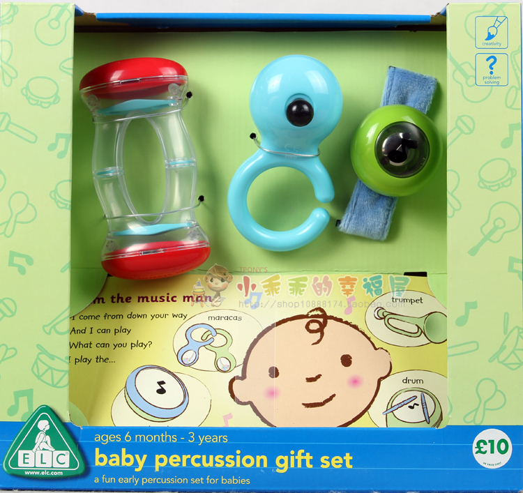 w5776 Special value British Early Education ELC Baby Percussion Three-piece gift Set 31