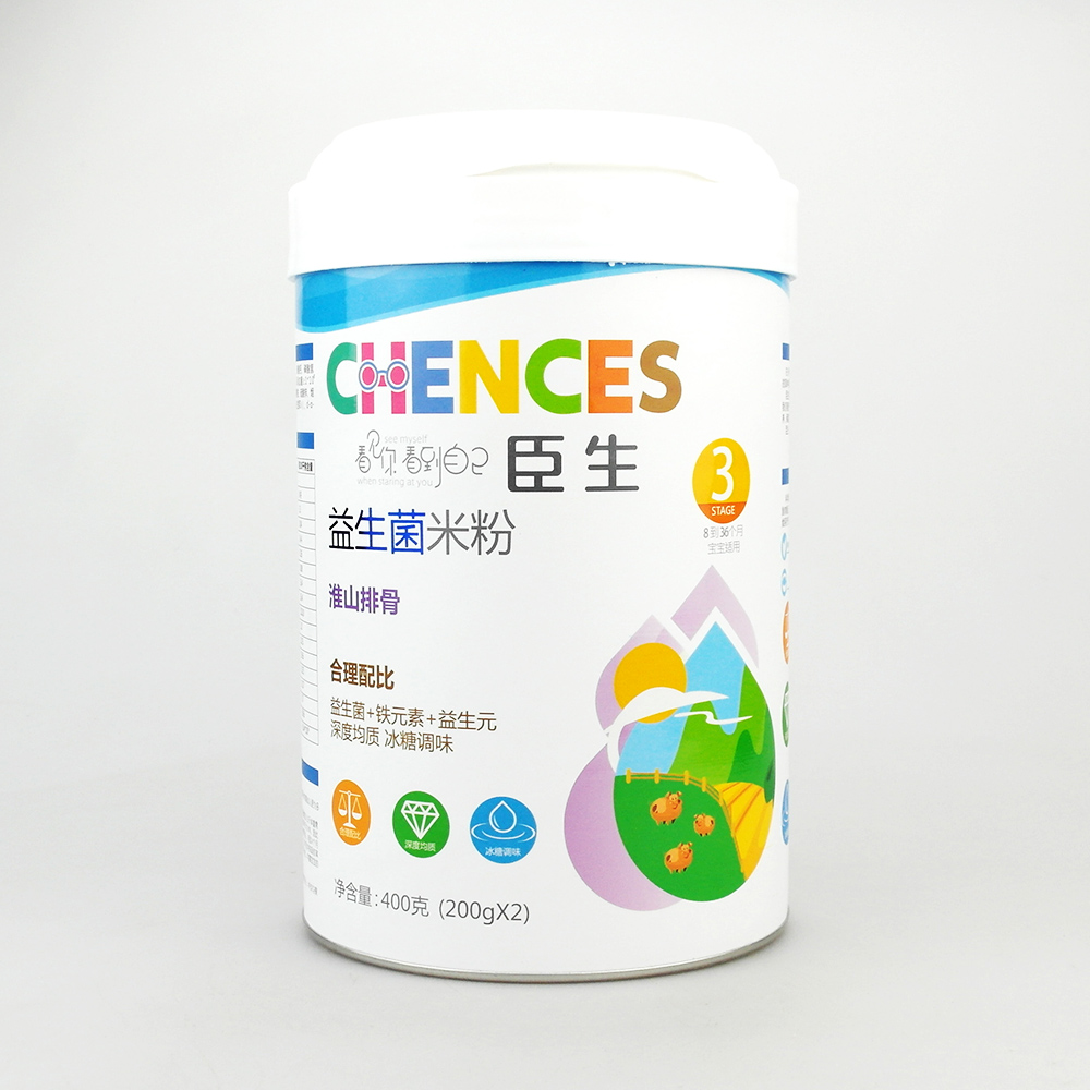 臣生益生菌婴儿米粉米糊淮山排骨味婴幼儿宝宝辅食3段400g CS8043