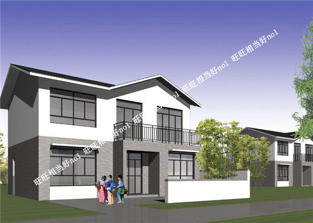 A full set of simple and practical two-story rural villa design drawings small two-story villa construction drawing 11x9 mp