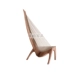 Ghế lưng cao thiết kế nội thất ghế đơn phòng khách ghế gỗ rắn phòng chờ ghế thuyền buồm Bắc Âu ghế sofa đơn Đồ nội thất thiết kế