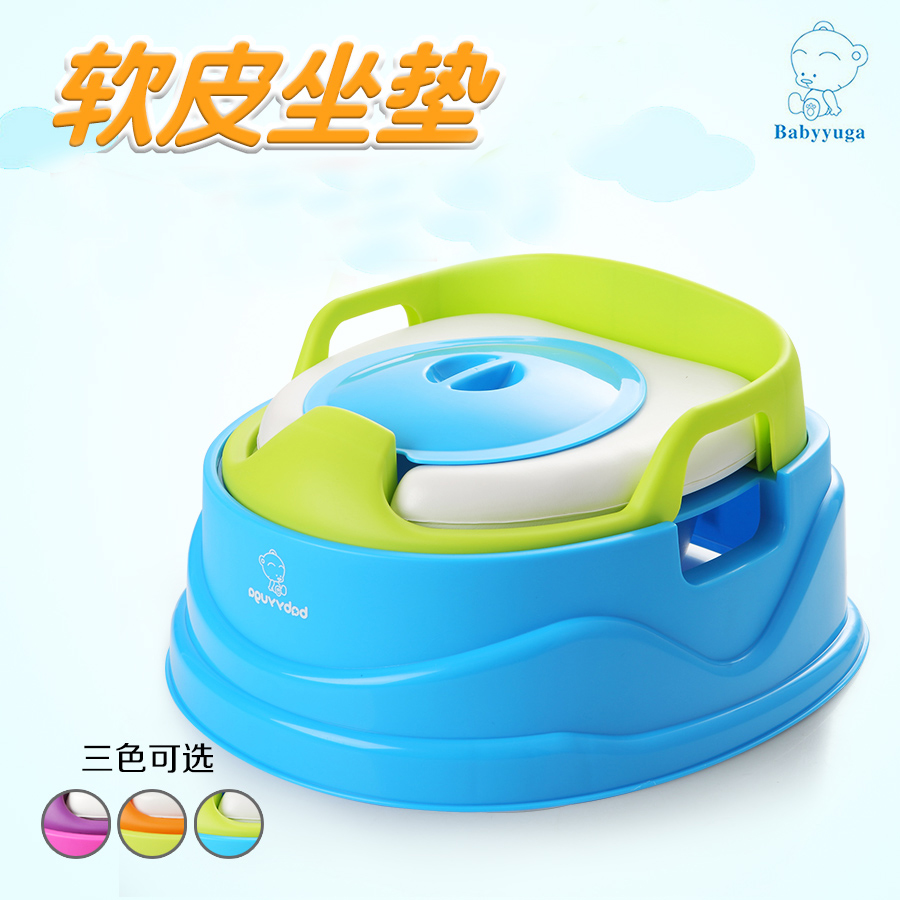 宝贝时代 超柔pu软垫坐便器 宝宝座便器凳婴儿童自主便便池小便盆