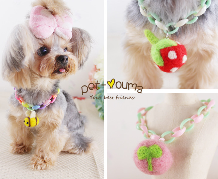 Rainbow の candy~kawaii pet necklace dog teddy yorkshire collar necklace pendant special~