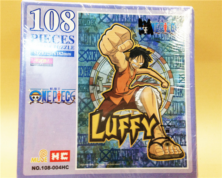 Genuine epoch puzzle cat stickers One Piece wanted order reward order children's puzzle intact 108 pieces