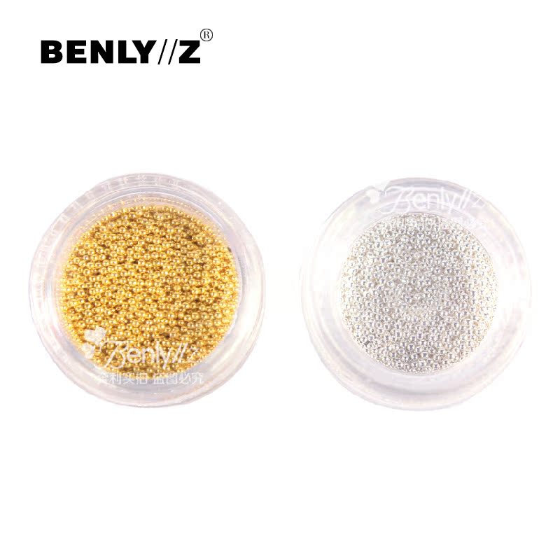 BENLY∥Z 美甲指甲装饰品进口不褪色金银小钢珠 盒装