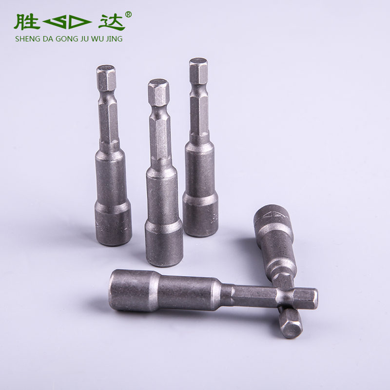 Shengda Tool Magnetic Sleeve Pneumatic screwdriver sleeve head electric drill Outer 6 angular sleeve Total length 65 mm
