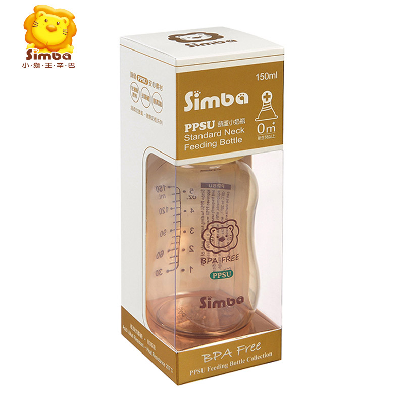 台湾小狮王辛巴PPSU葫芦小奶瓶150ml-新生儿以上适用
