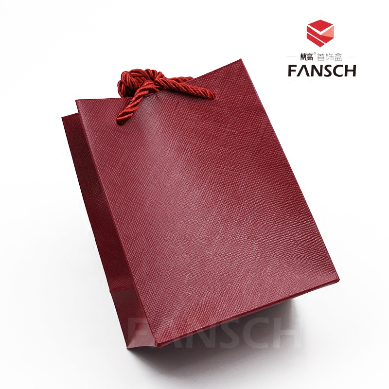 Paper bag custom LOGO jewelry packaging bag red upscale paper bag twill tote bag custom gift bag