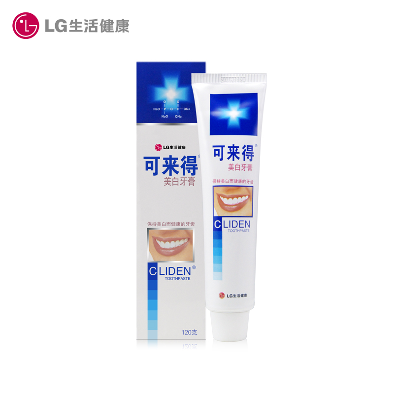 韩国进口 LG生活健康可来得美白牙膏120g清凉香型