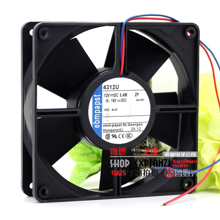 Durable Original brand new German EBMPAPST 4312U 12032 12cm 12V 5 12V 4W Cooling fan