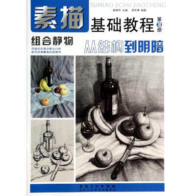 从结构到明暗(组合静物)/素描基础教程 正版保证 周东博|主编:赵锦杰 艺术9787539849553