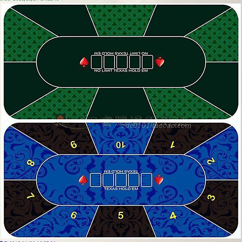 Special Texas Hold'em tablecloth rubber blanket Sublimation printed chip blanket Rubber tablecloth multi-color for selection