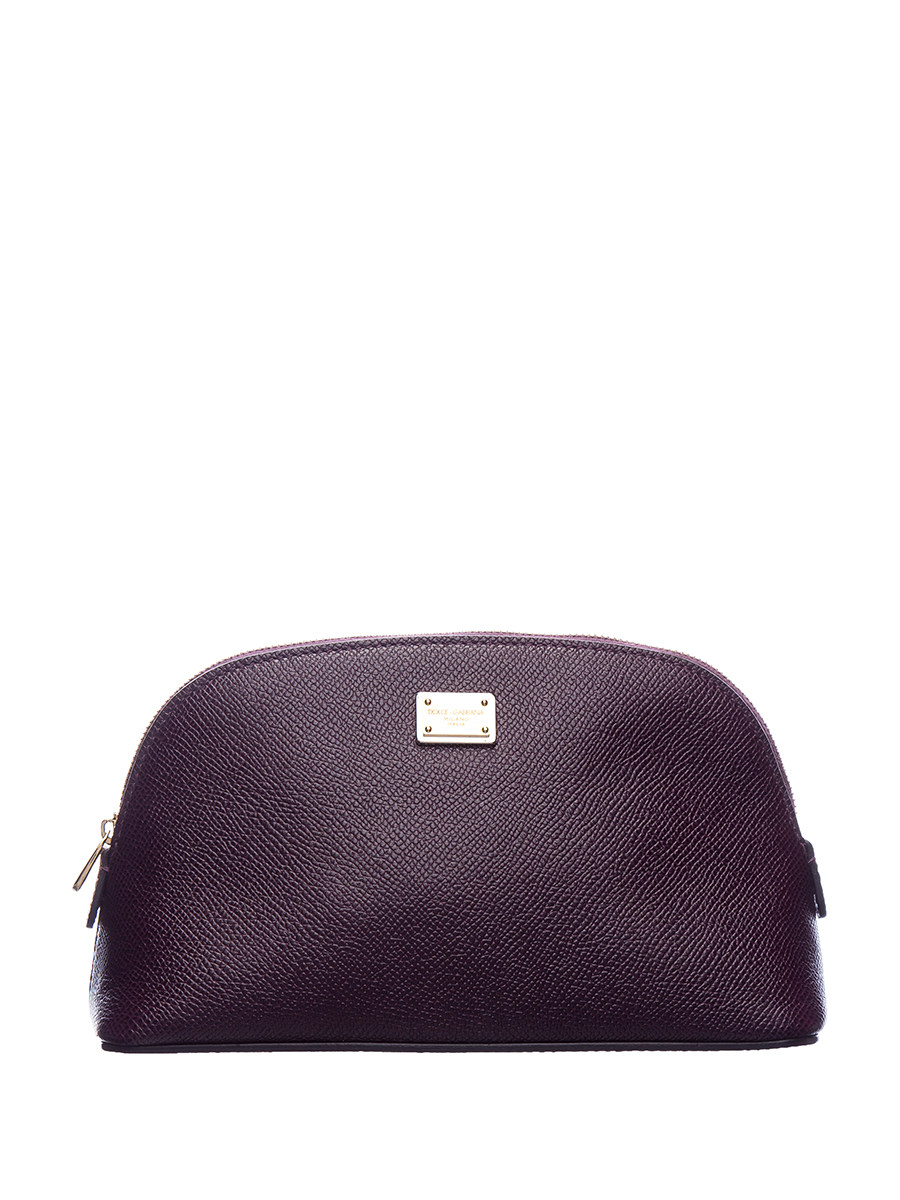 Dolce&Gabbana 深紫色铭牌饰饺子造型收纳包