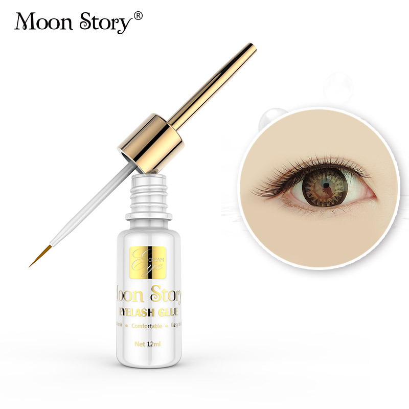 Moonstory/萌黛儿白色假睫毛胶水 白胶转透明12ml 粘性强防汗防水