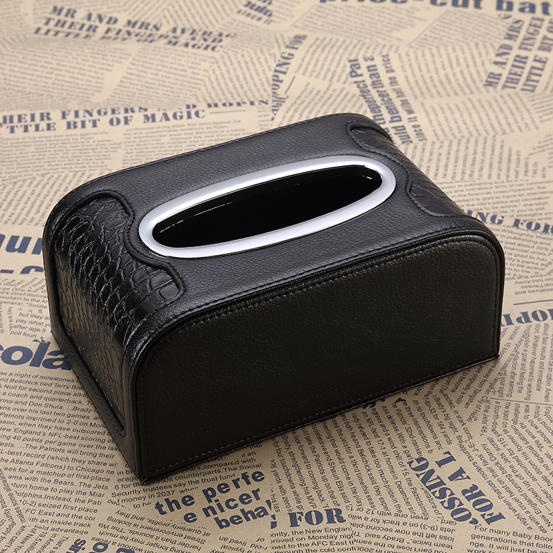 Crocodile pattern leather car car tissue box set car toilet paper box car tissue box set toilet paper box creative