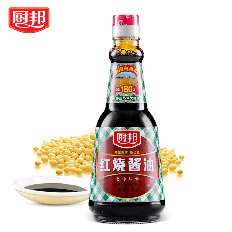【天猫超市】厨邦红烧酱油410ml/瓶酿造酱油炒菜凉拌调料生抽