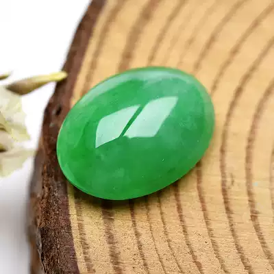 a cargo green ice seed jade egg surface bare stone stone stone ring surface Jade Jade jade egg surface ring inlay jewelry