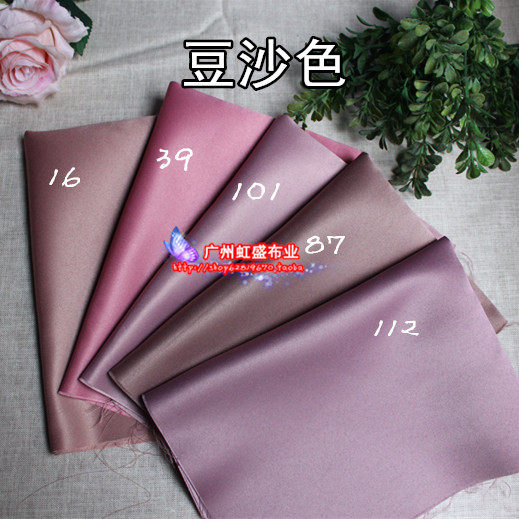Taiwan wedding dress thick satin wedding dress fabric matte thick satin COS clothing fabric (bean paste series)