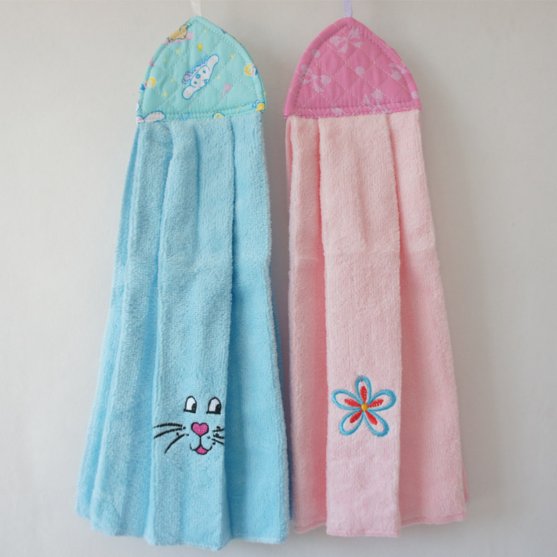 Hand towel Hanging cotton absorbent hand towel Hand towel Small square towel Powder room kitchen home