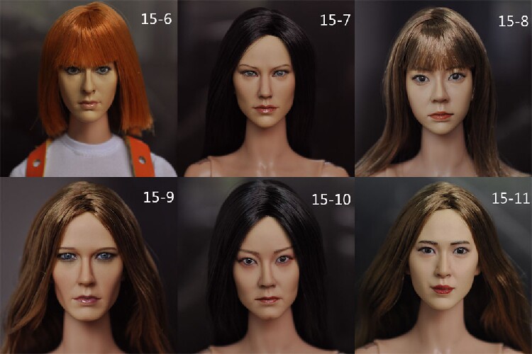 1 6 soldiers KUMIK New products female head sculptures 15 -6 -6 -7 15 15 15 -8 15 -9 15 -10 -11 15 -11