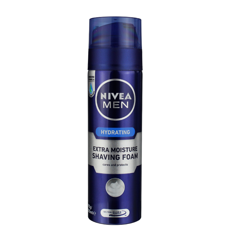Nivea/妮维雅男士刮胡泡200ml 剃须刮胡膏泡沫软化胡须啫喱舒缓