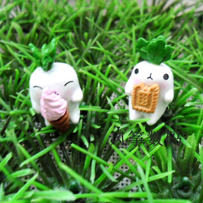 Gardening decoration moss micro landscape doll Q version potato rabbit rogue rabbit rabbit pig meaty green plant ornaments