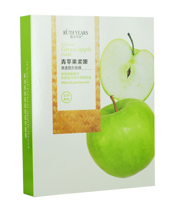 露丝年华青苹果柔嫩清透隐形面膜10片装滋润嫩肤薄款易吸收透气