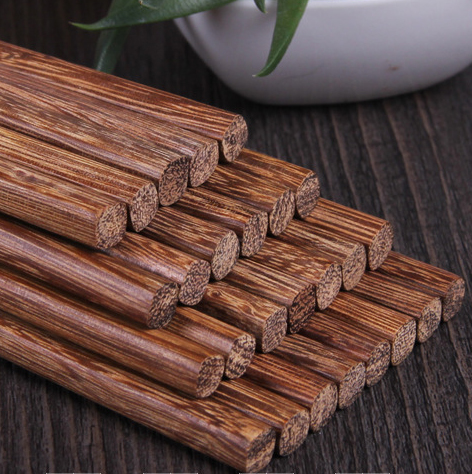 Chicken wings wood chopsticks household with solid wood household 10 doubles without wax wood Chinese red wood fast