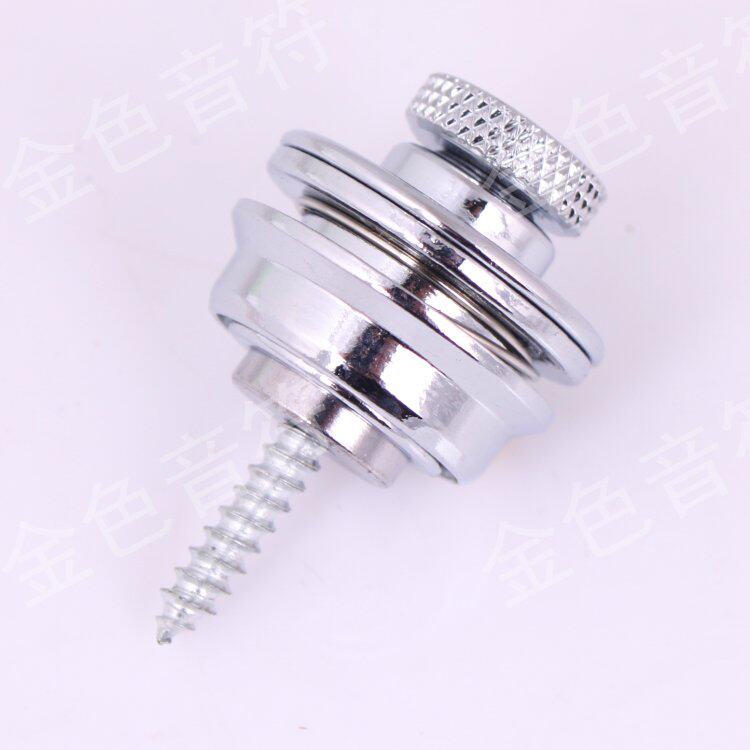 Guitar accessories Electric guitar baby bag buckle Non-slip baby bag nail Anti-off baby bag button with lock guitar tail nail Silver white