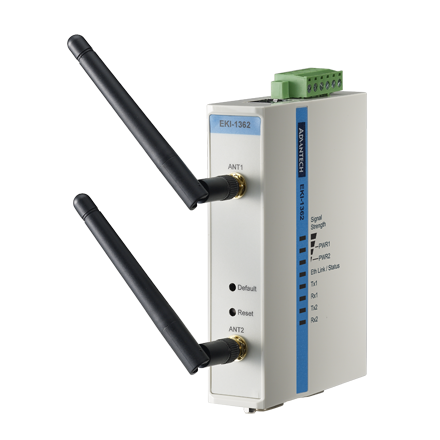 Advantech EKI-1362 2-port RS-232 422 485 to 802.11b g wireless serial server
