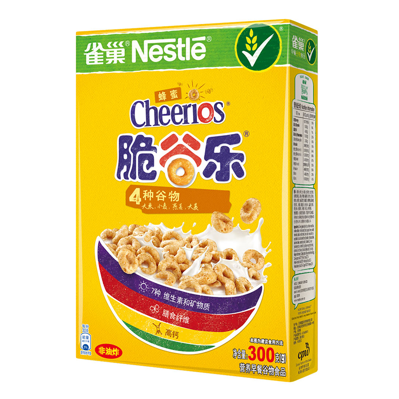【天猫超市】雀巢谷物早餐 蜂蜜脆谷乐 冲调 饼干 麦片 300g/盒