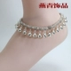 Nhảy múa vòng chân chuông bạc Tây Tạng nữ phiên bản Hàn Quốc của phong cách dân tộc retro đơn giản retro thời trang nam handmade Sen sinh viên lắc chân Vòng chân